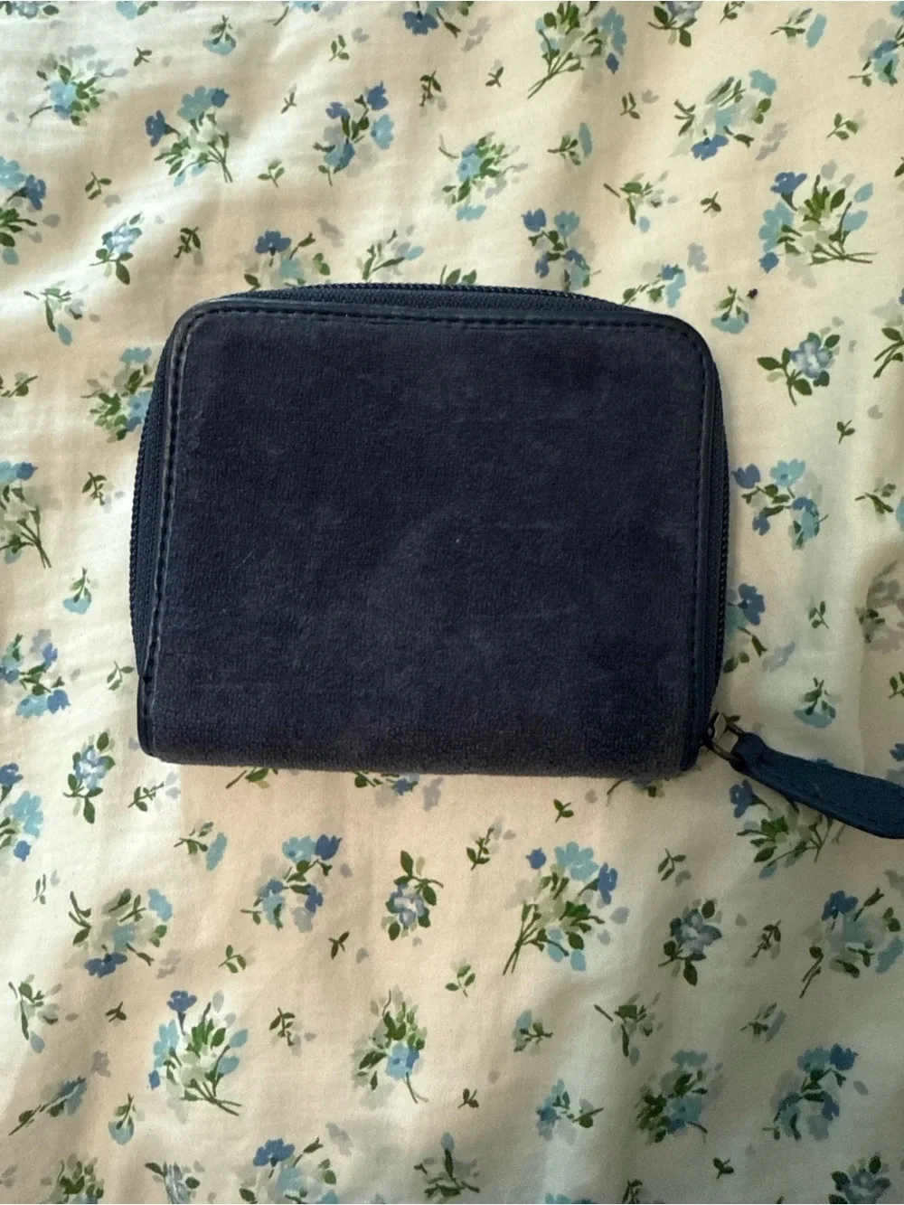 Juicy Couture Navy Blue Zip-Around Wallet with Charm